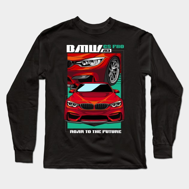 BMW M3 F80 Road To The Future Long Sleeve T-Shirt by Harrisaputra